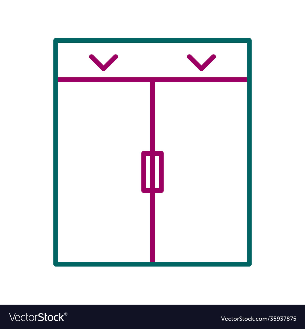 Unique elevator line icon