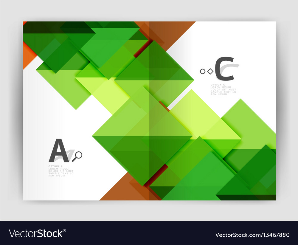 Abstract background with color triangles annual