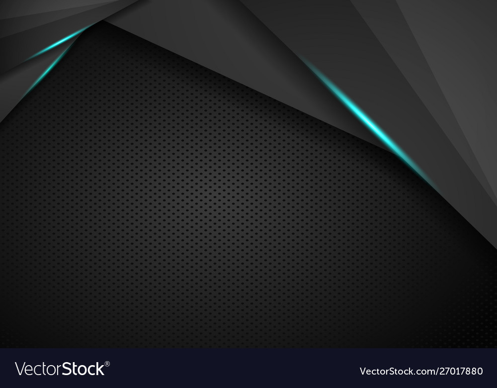 Black background overlap dimension grey message vector image Black background overlap dimension grey message
