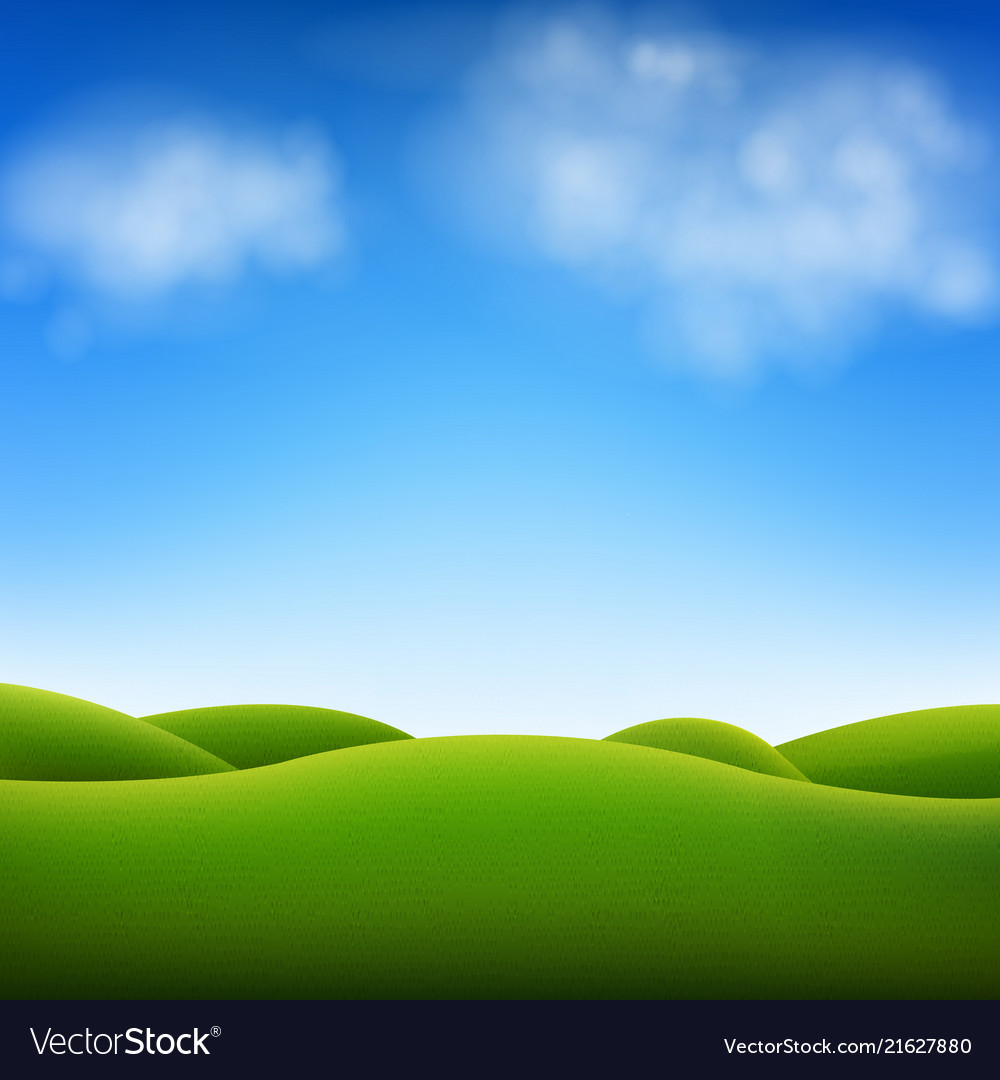 Blue sky and landscape Royalty Free Vector Image