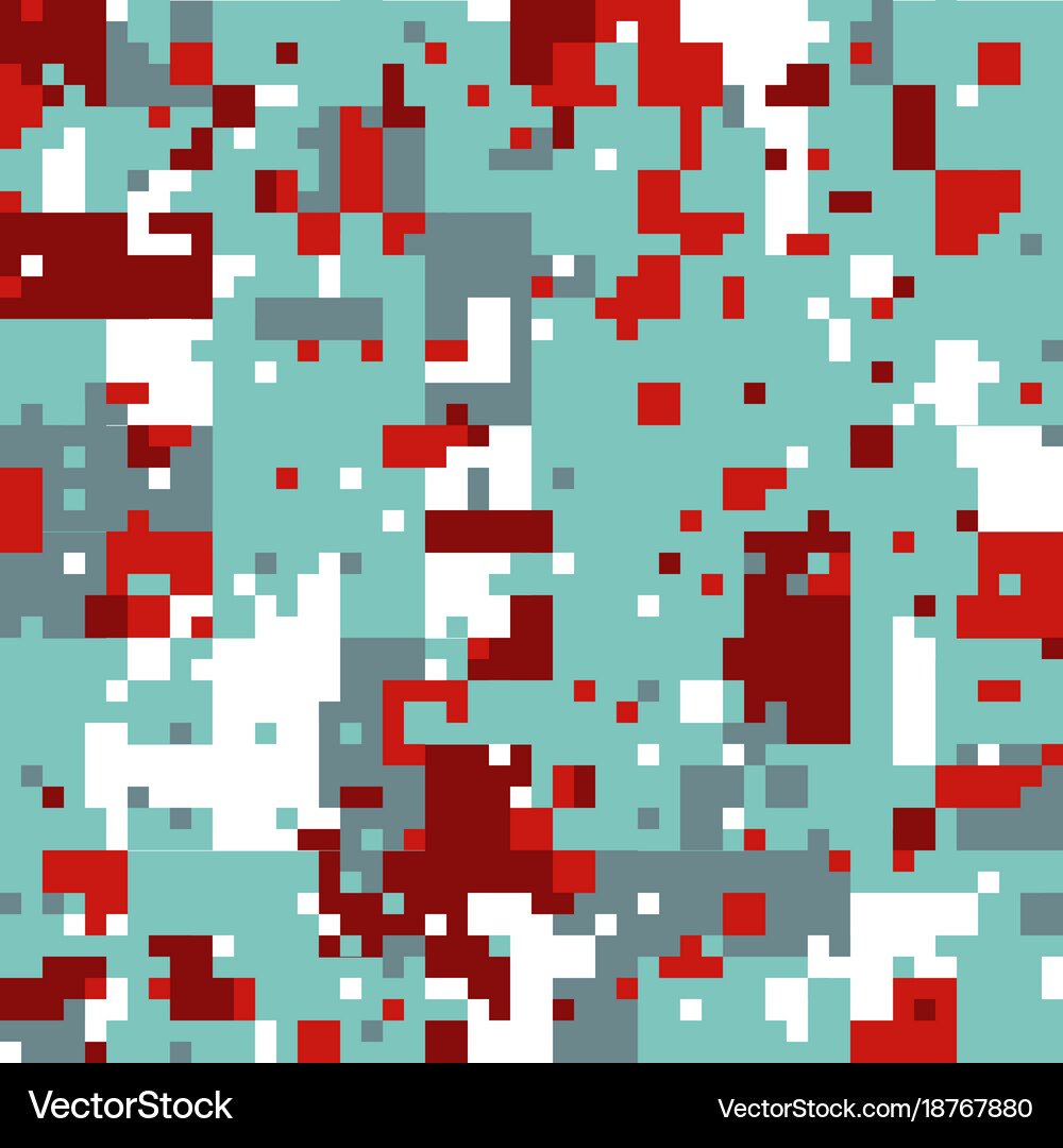Christmas pixel pattern Royalty Free Vector Image