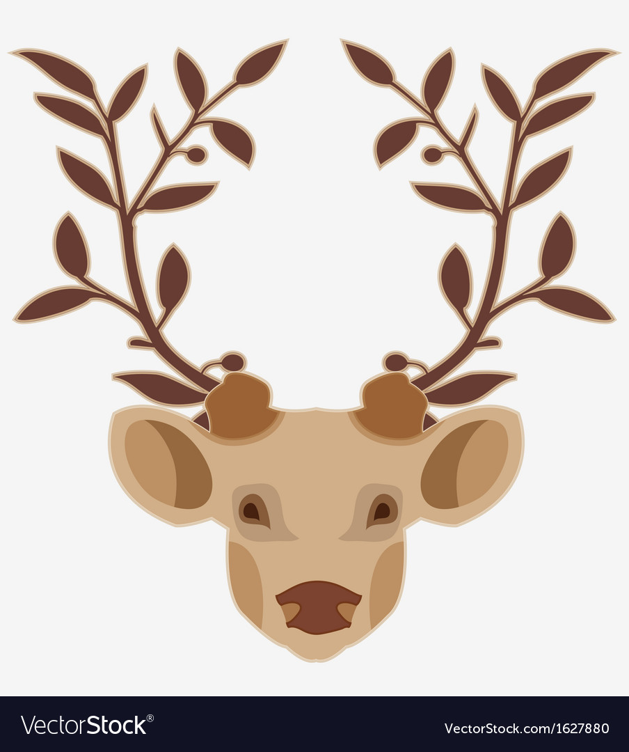 Deer Head Royalty Free Vector Image VectorStock   Deer Head Vector 1627880 