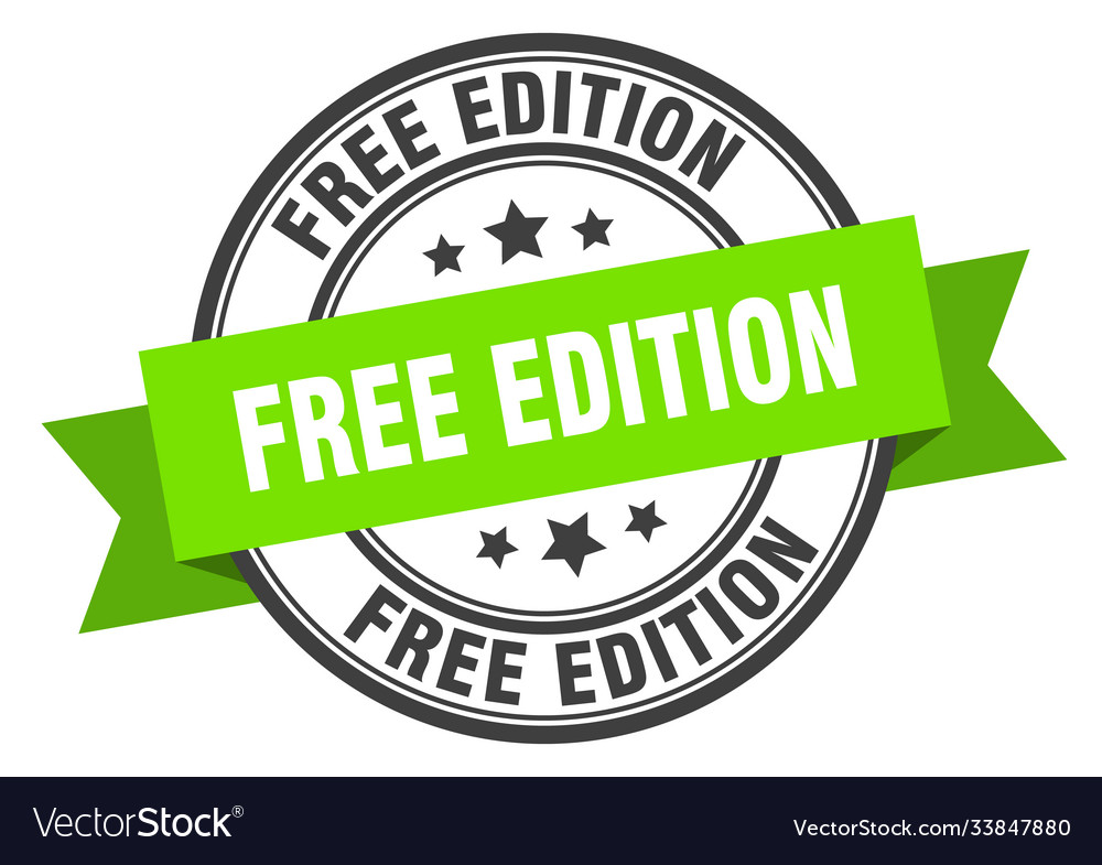 Free edition Label sign rund Stempelband