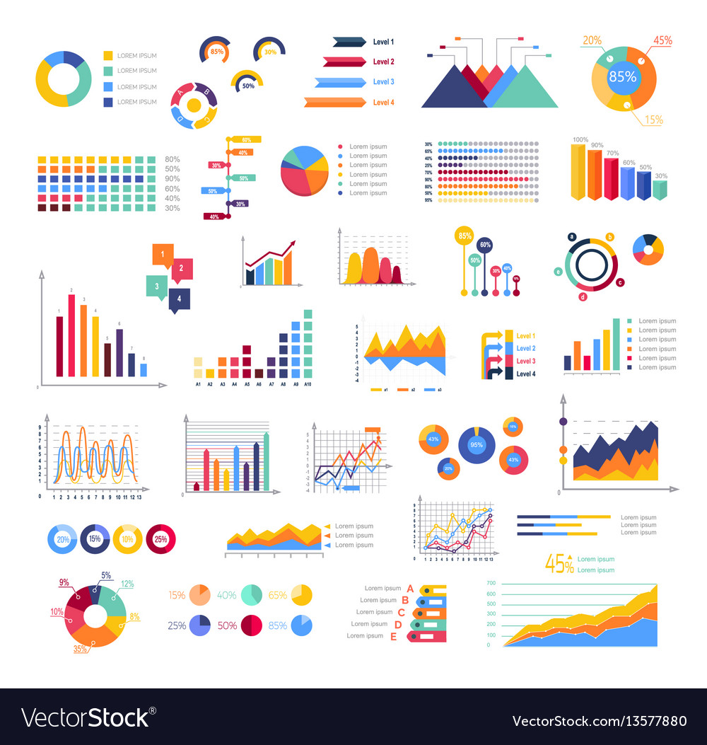 Graphics colourful for display poster on white Vector Image