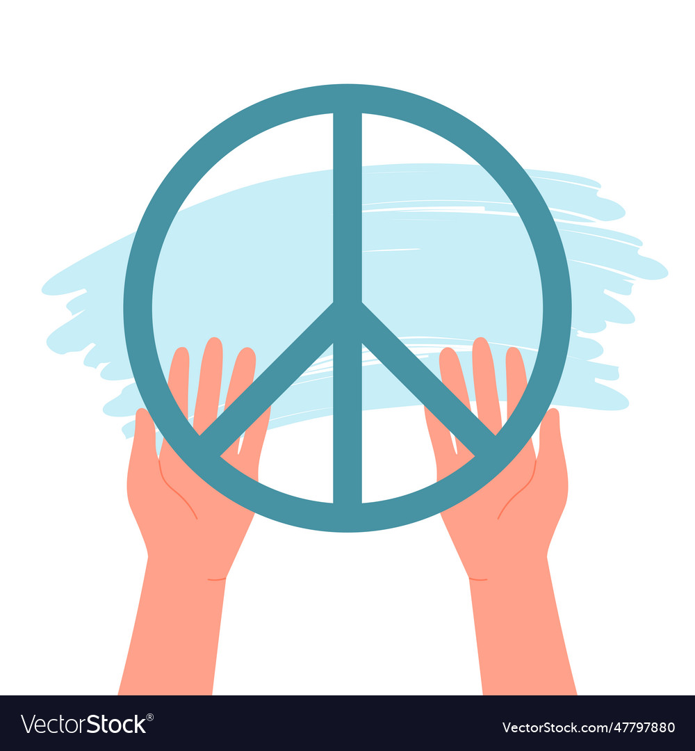 Hands holding peace symbol