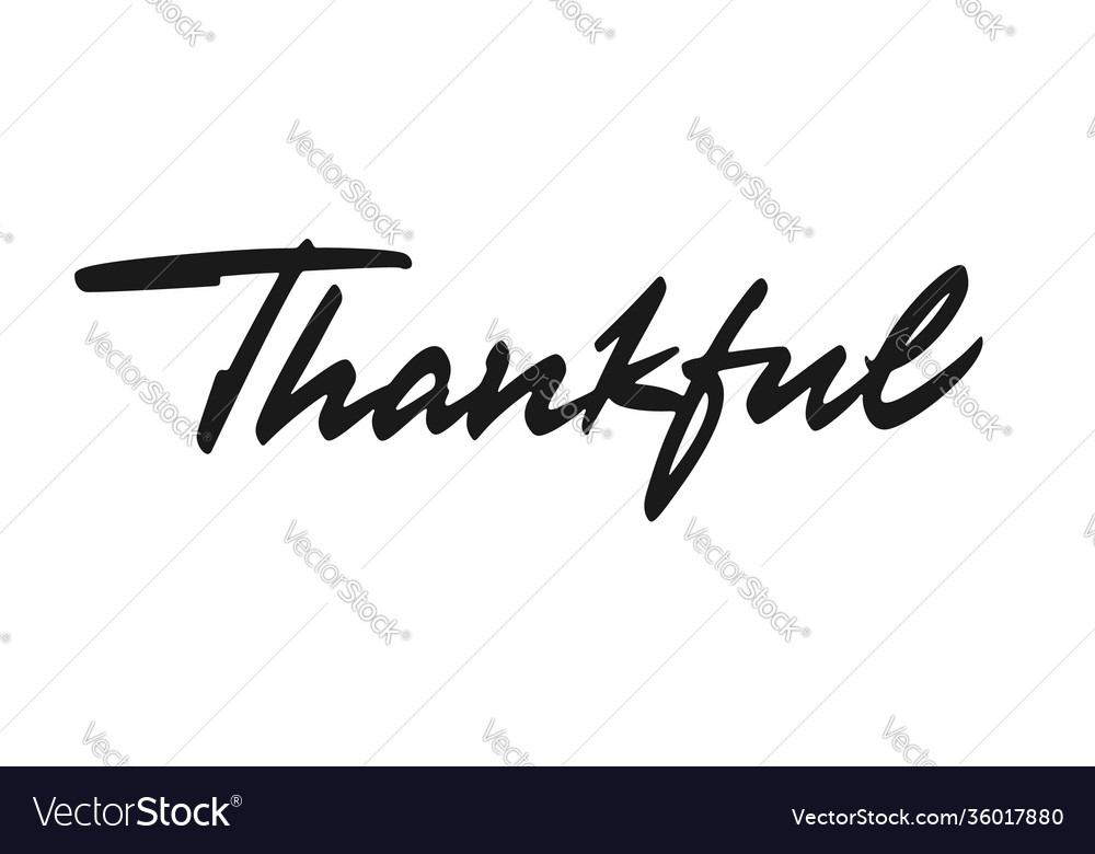 Handwritten Thankful Script