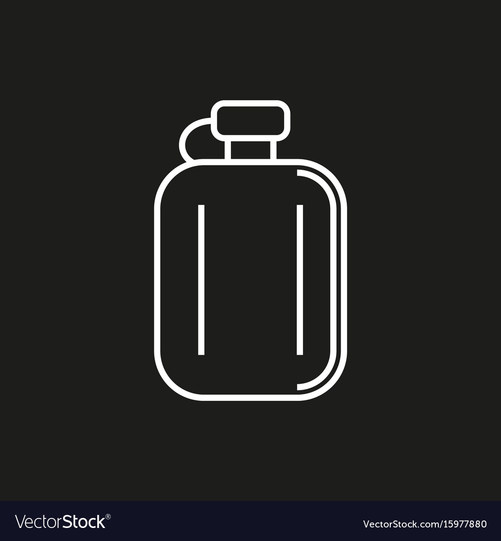 Hip flask simple icon on black background
