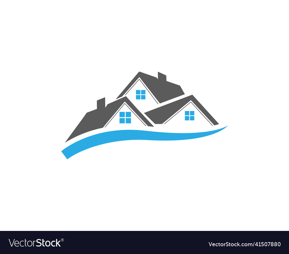 Home property elegant logo Royalty Free Vector Image