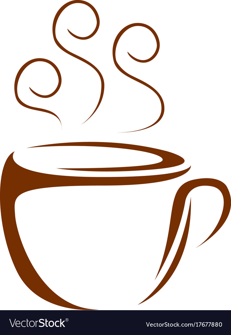 Isolated coffee mug logo