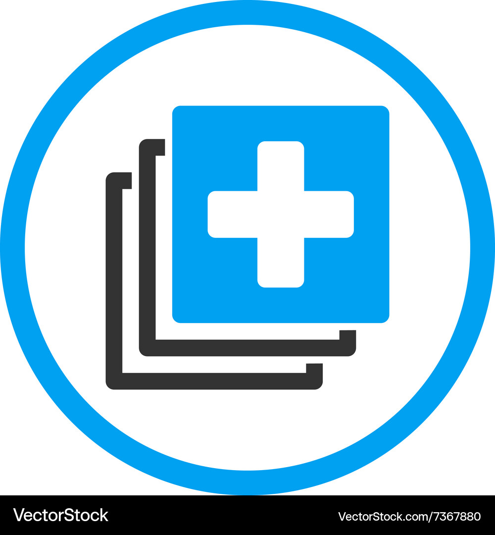 Medical Documents Rounded Icon Royalty Free Vector Image