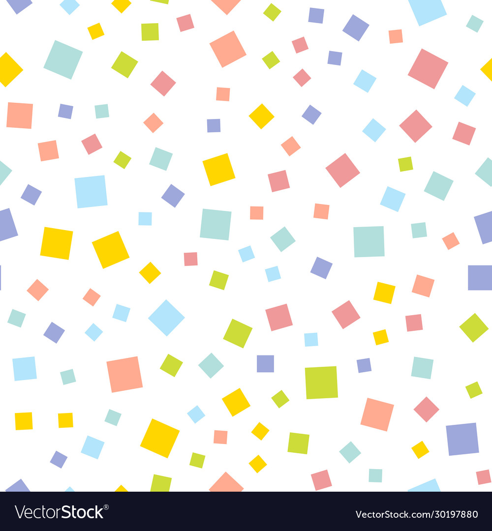 Seamless texture with random colorful squares vector image Seamless texture with random colorful squares