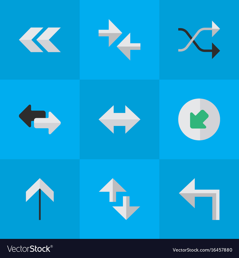 Set of simple arrows icons