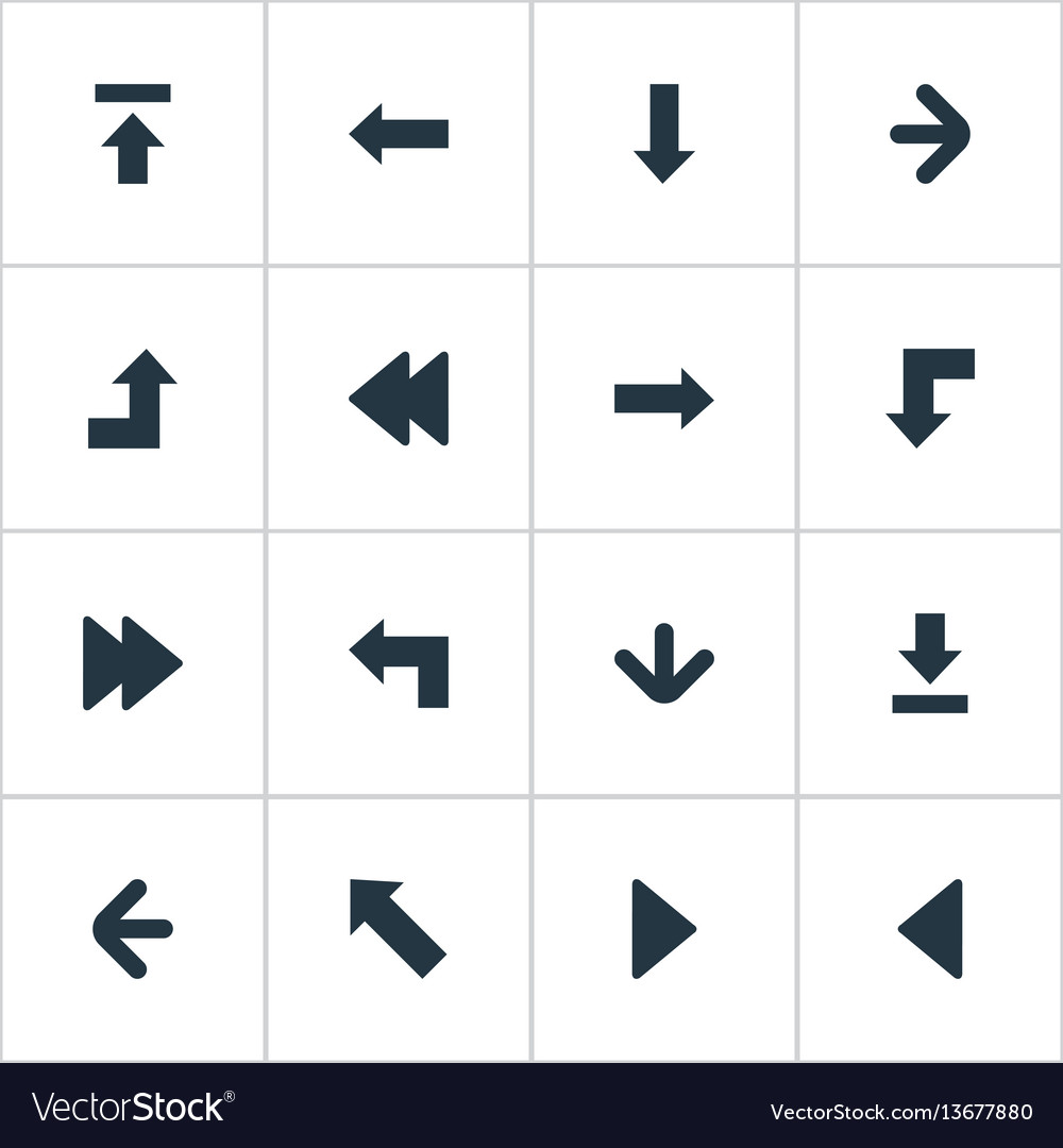 Set of simple indicator icons