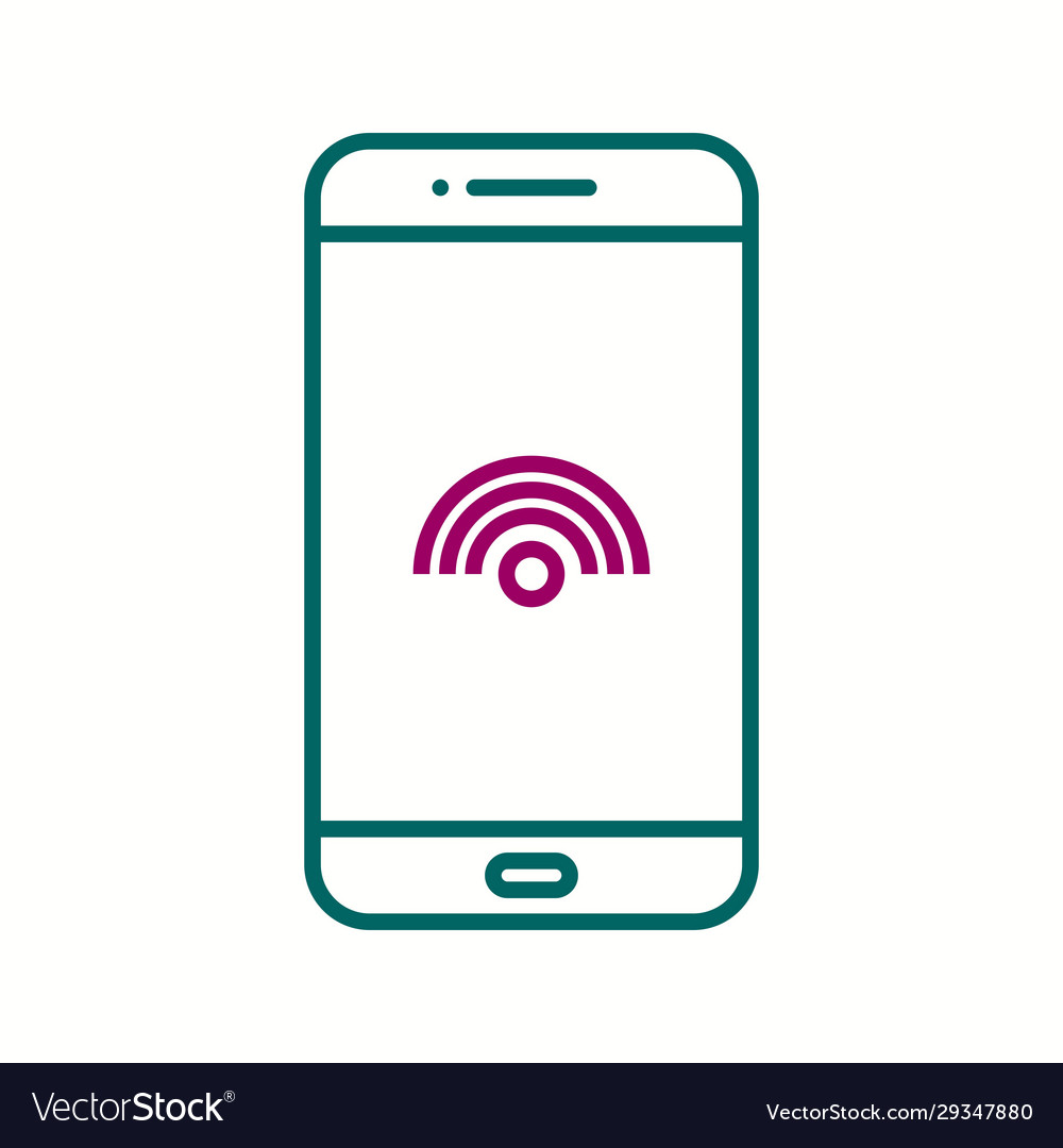 Unique wifi connection line icon