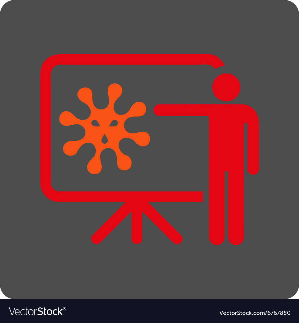 Virus report rounded square button