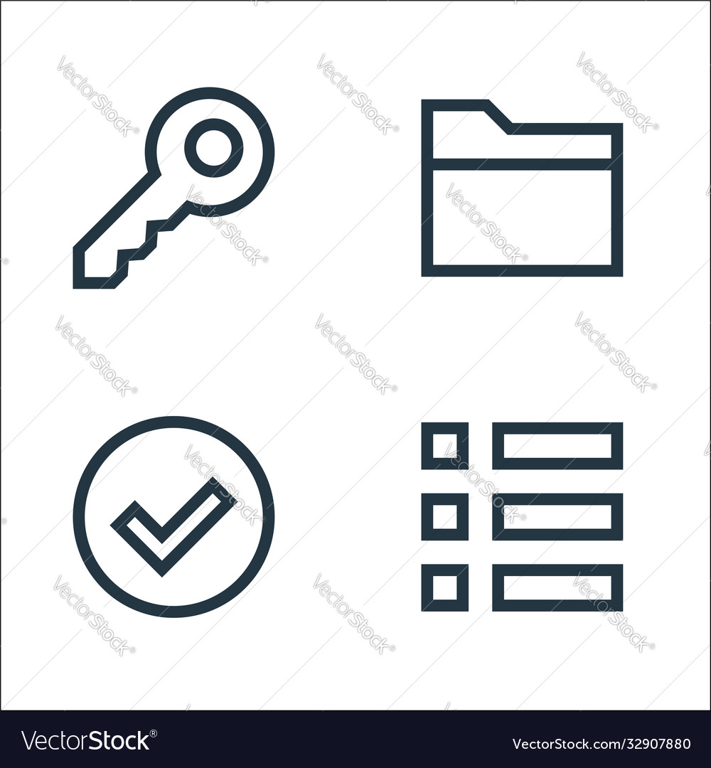 Web essentials line icons linear set quality vector image Web essentials line icons linear set quality