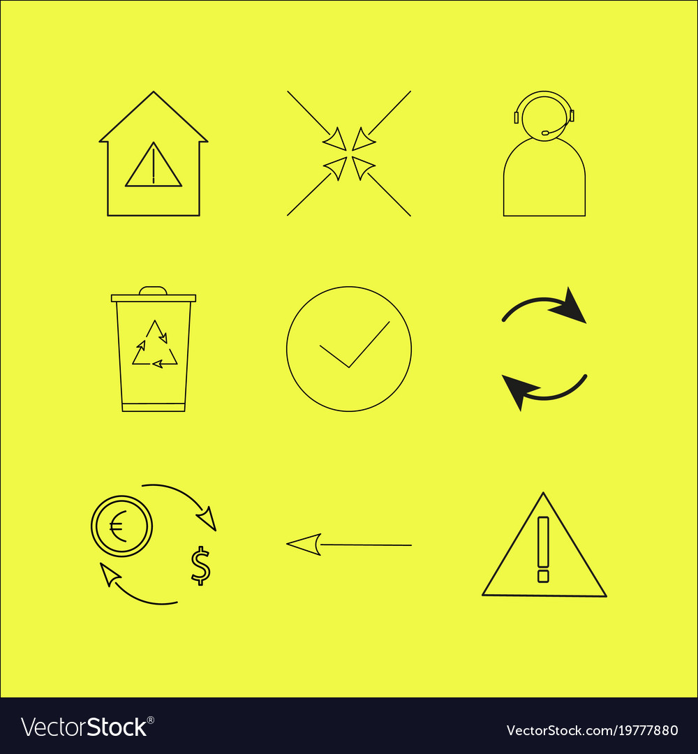 Web linear icon set simple outline icons