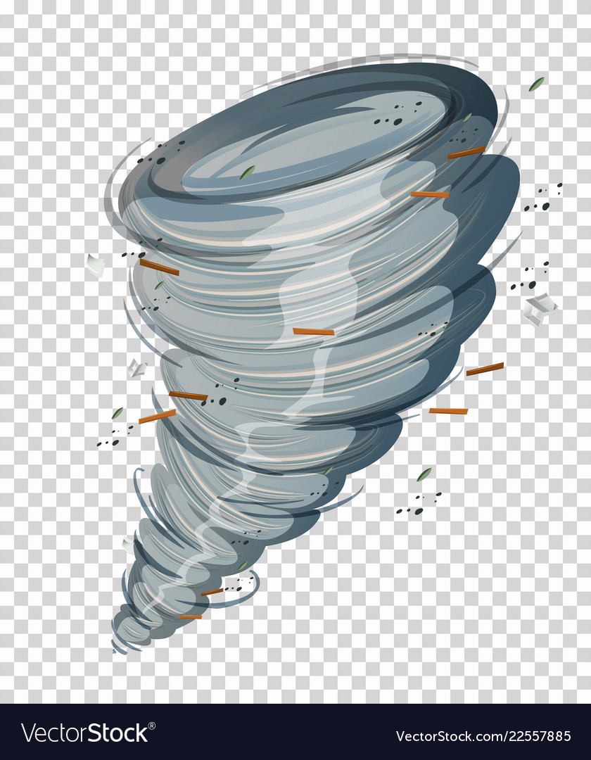 A cyclone on transparent background