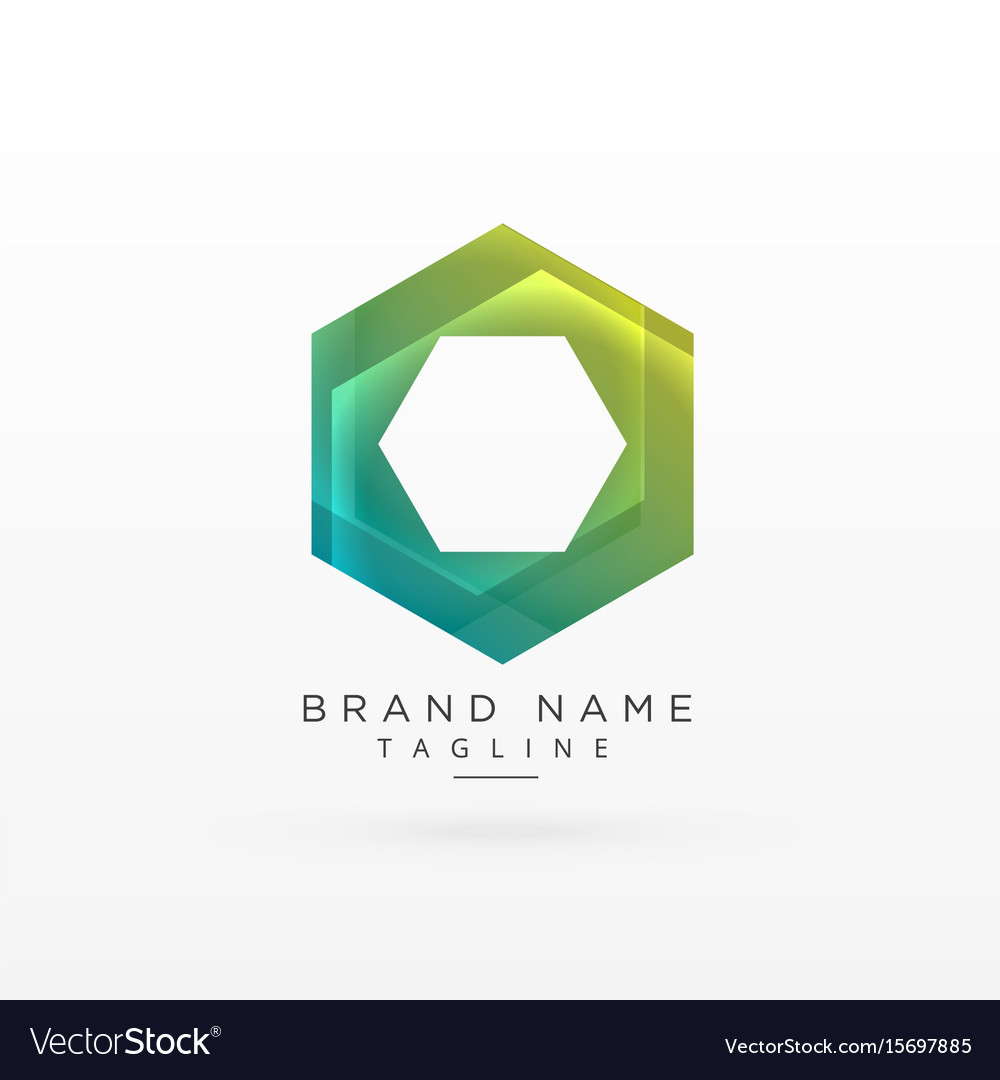 Abstraktes hexagonales Logo Design