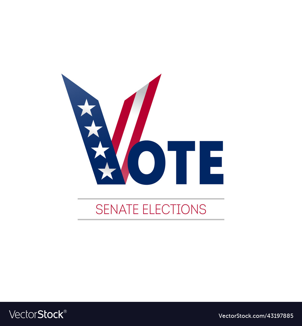 Banner design for senate elections day voting Vector Image