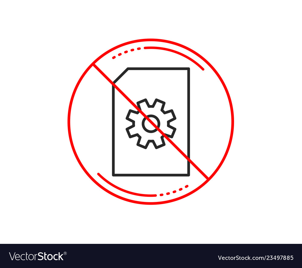 Document management icon file with cogwheel vector image Document management icon file with cogwheel