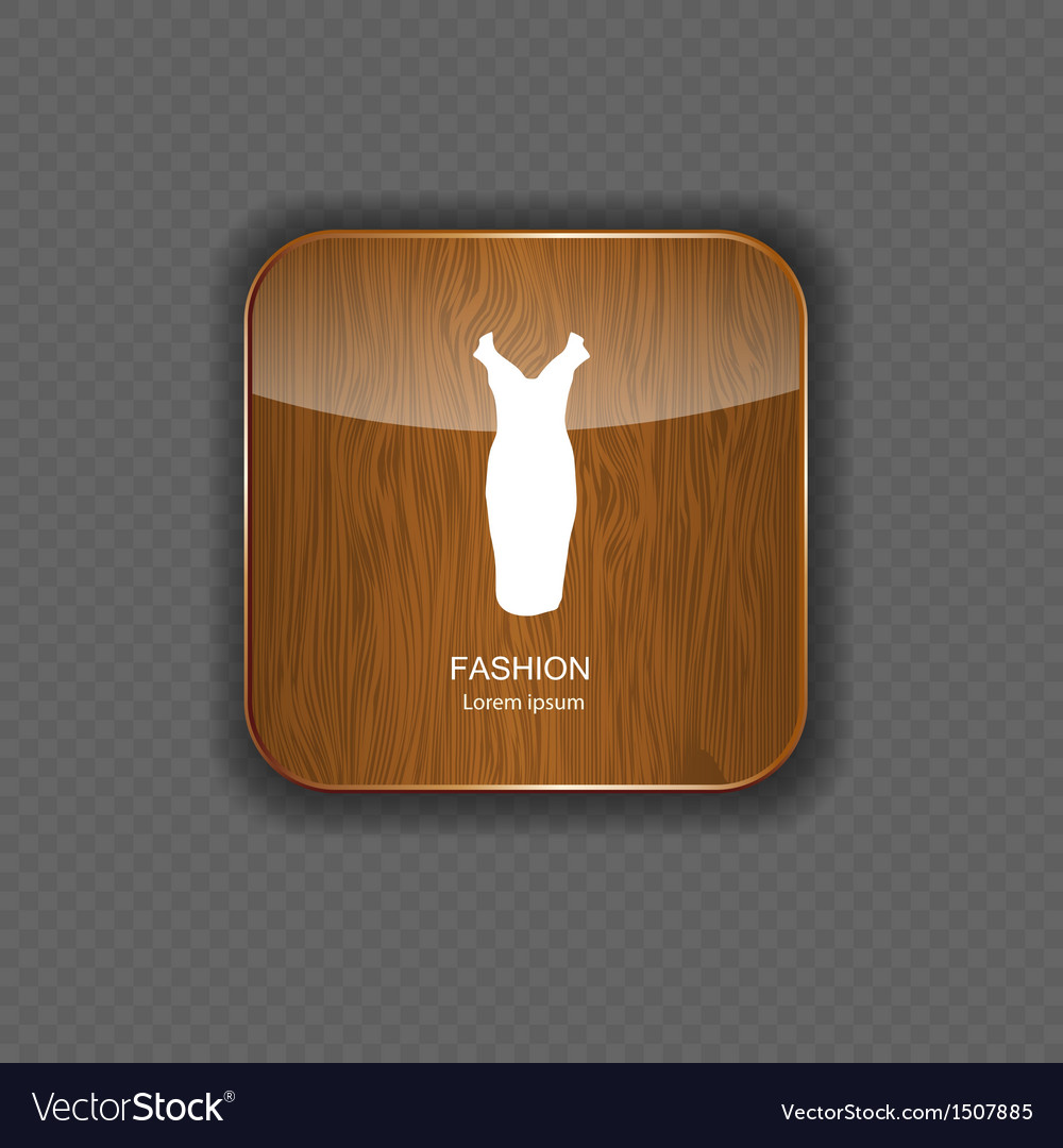 Fashion wood application icons