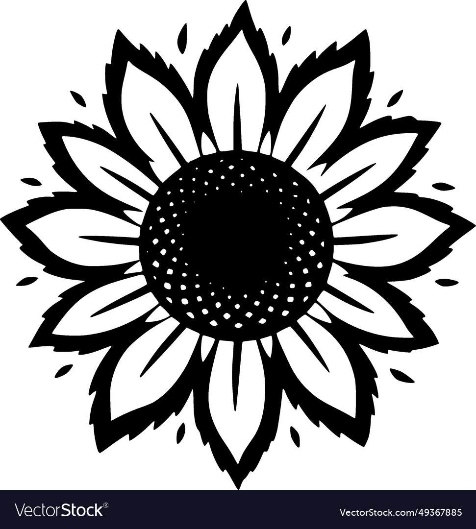 Flower - minimalist and simple silhouette Vector Image