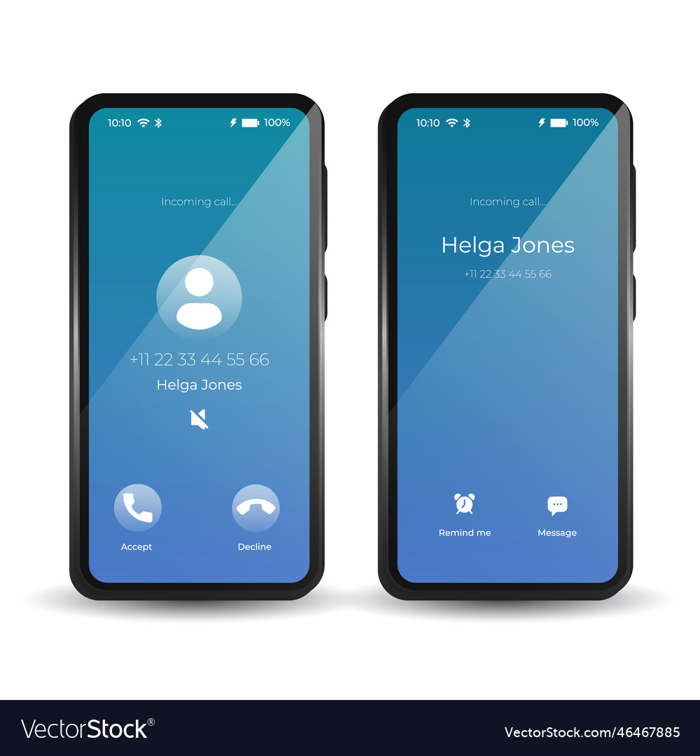 Gradient phone call screen interface