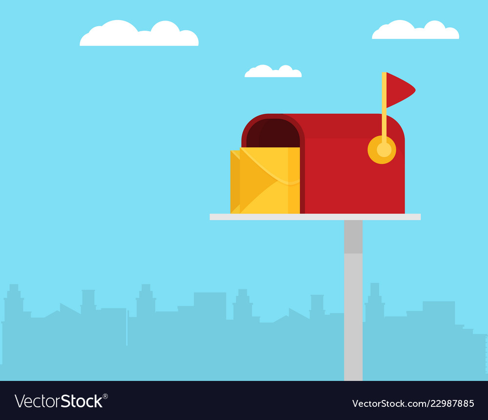 mailbox icon flat royalty