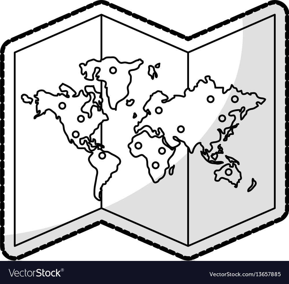 Paper map icon image