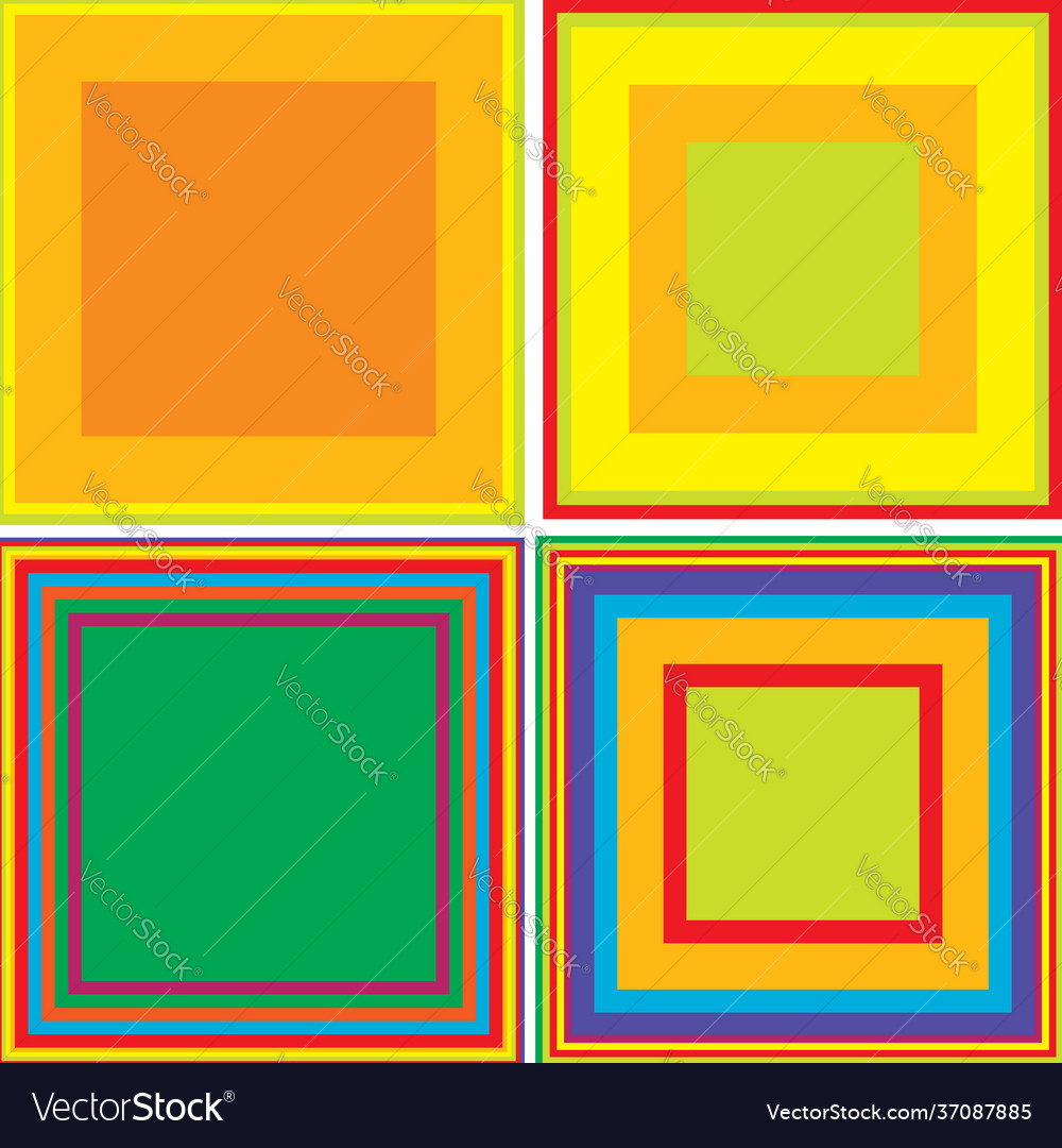 Random overlapping squares pattern background vector image Random overlapping squares pattern background