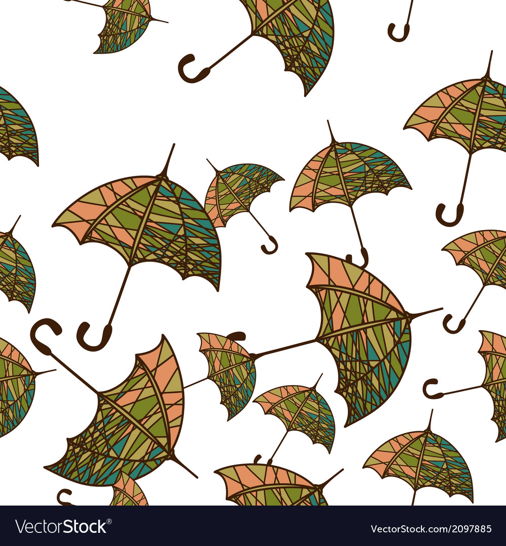 Seamless pattern with umbrellas