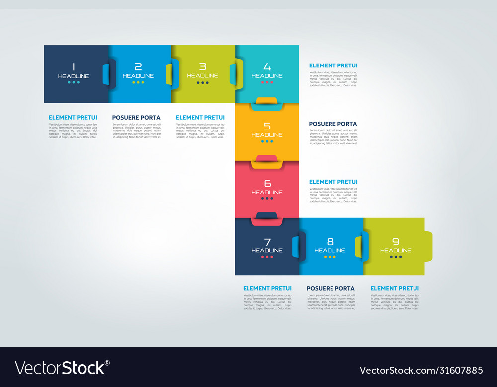 Step step template chart diagram scheme Royalty Free Vector