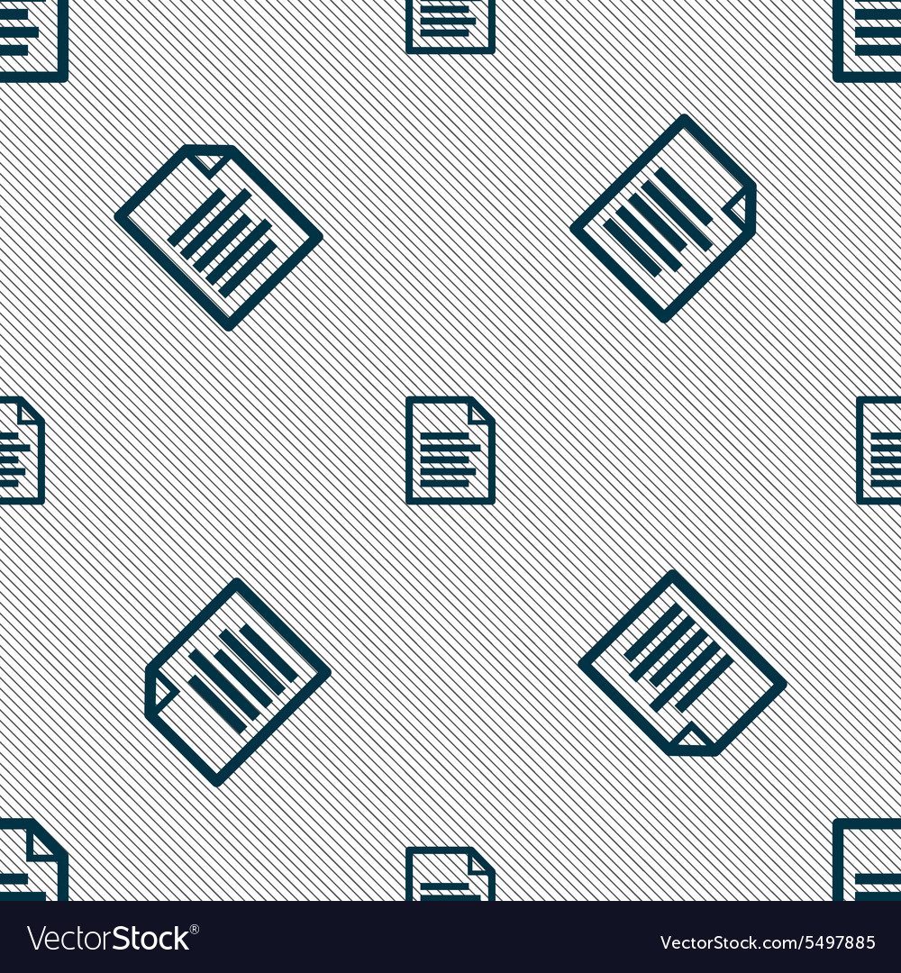 Text file icon sign seamless pattern
