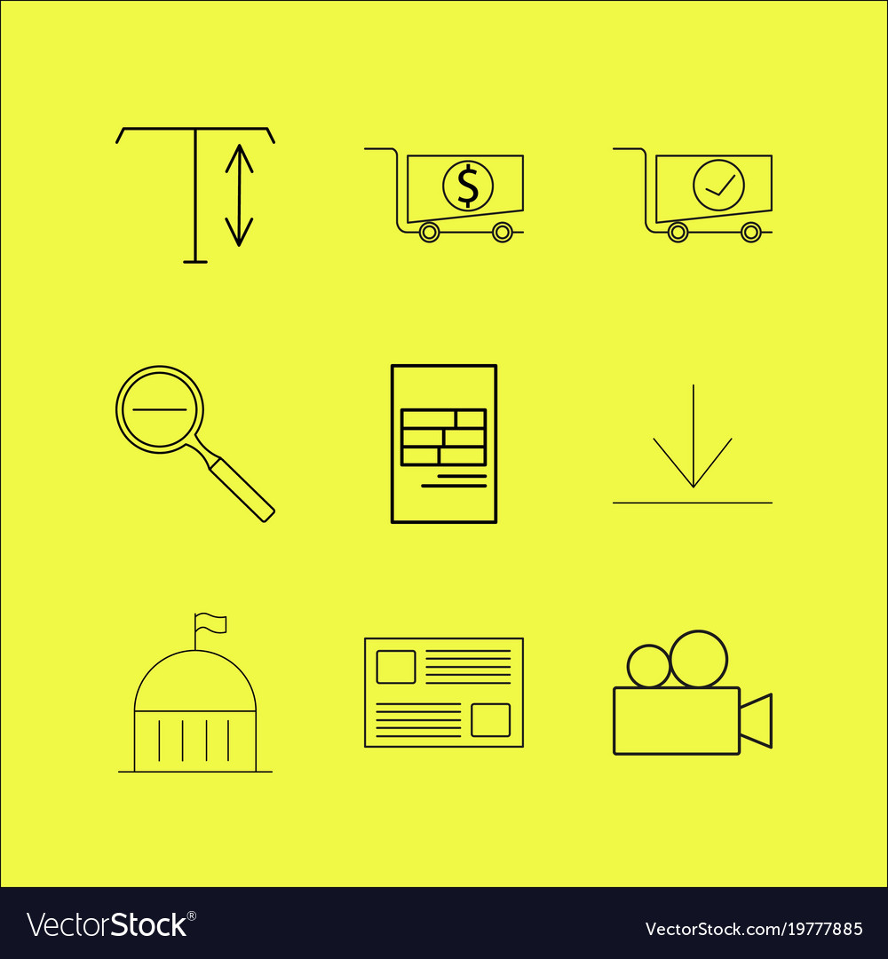 Web linear icon set simple outline icons