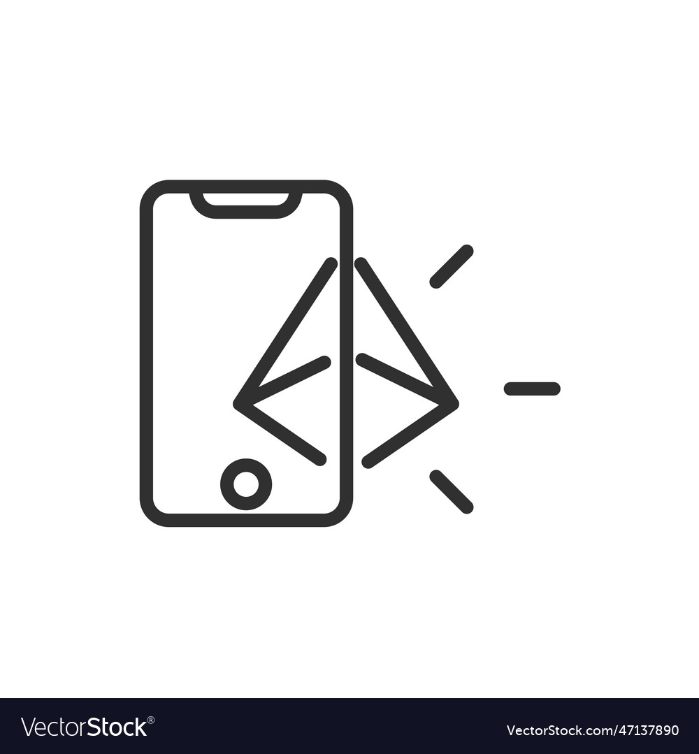Ar icon thin line from artificial vector image Ar icon thin line from artificial
