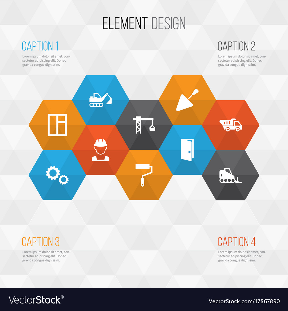 Architecture icons set collection of engineer