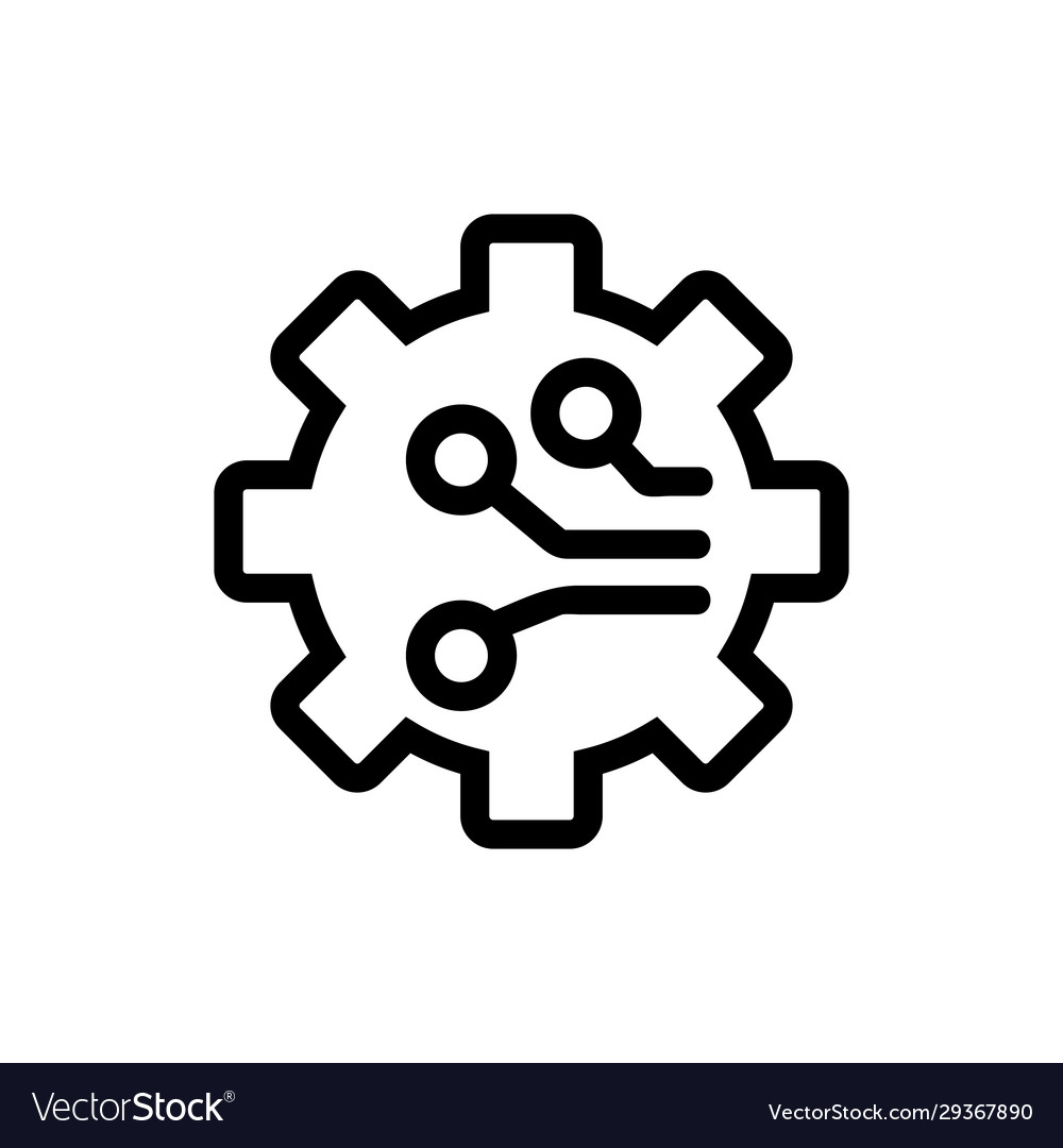 Automation icon isolated contour symbol vector image Automation icon isolated contour symbol