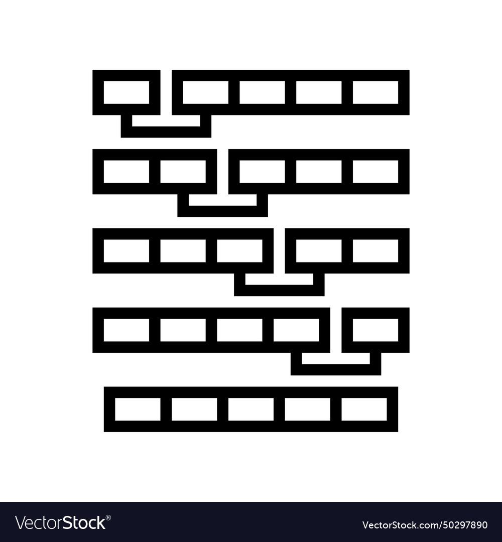 Bubble sort algorithm line icon