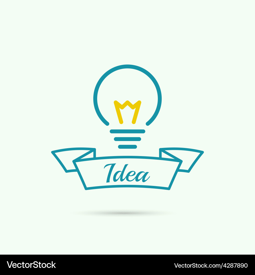 Bulb light idea Royalty Free Vector Image - VectorStock