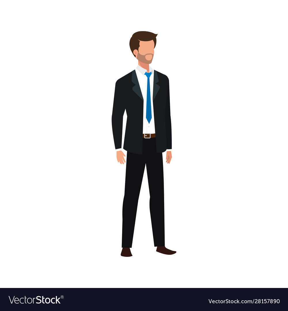 Businessman elegant avatar character icon