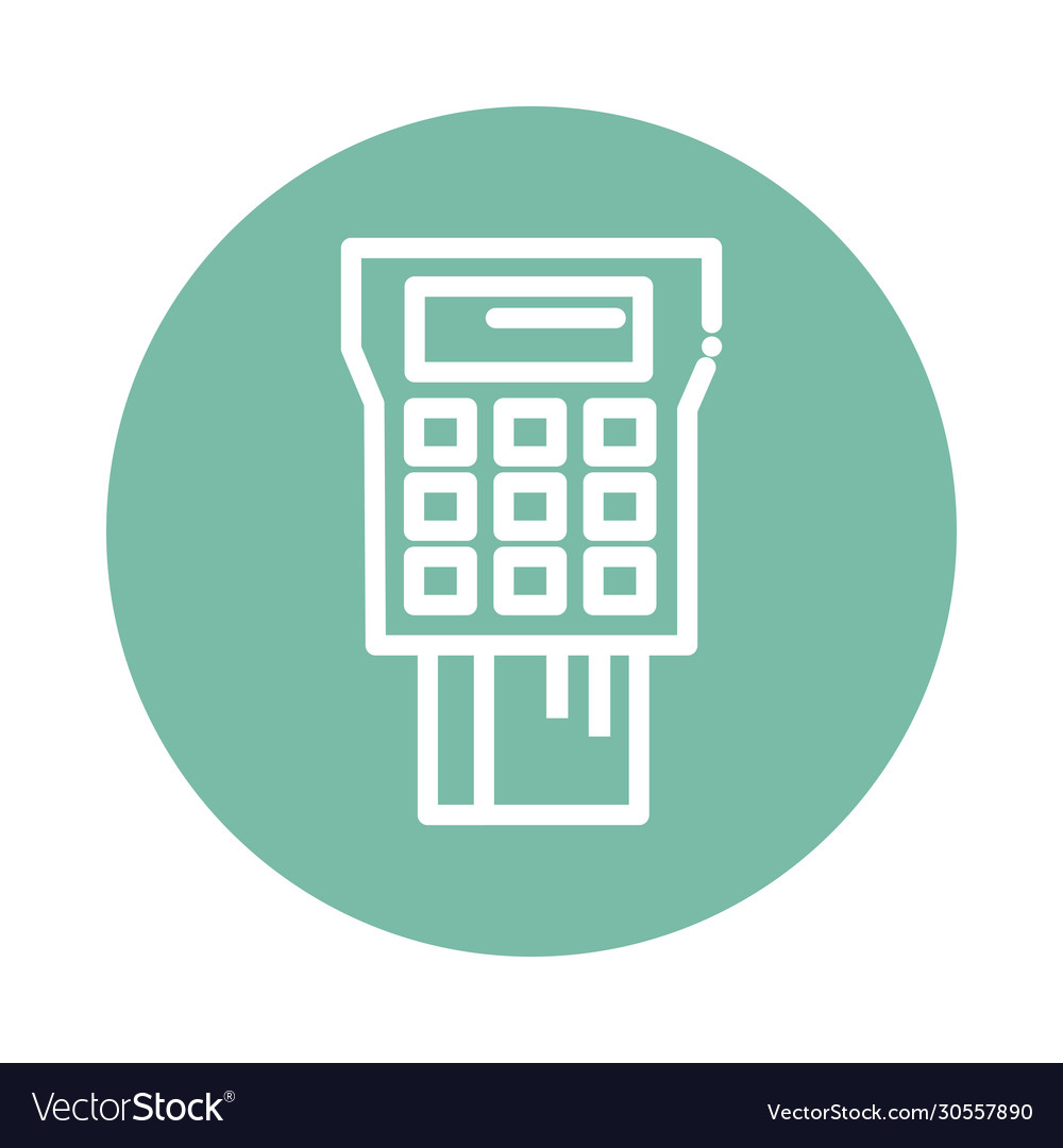 Card dataphone block and flat style icon vector image Card dataphone block and flat style icon