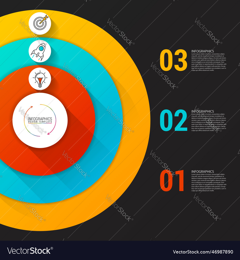 Circle infographics template for diagram Vector Image