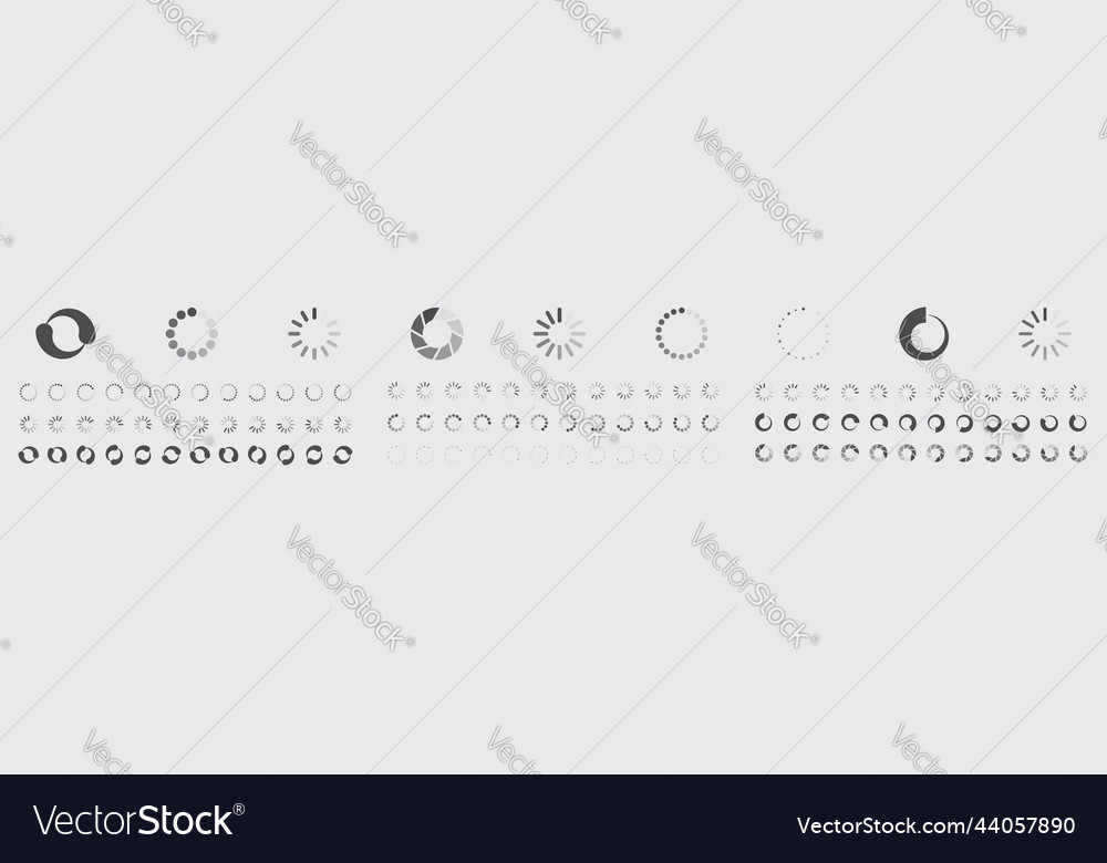 Circular loading buffering icons