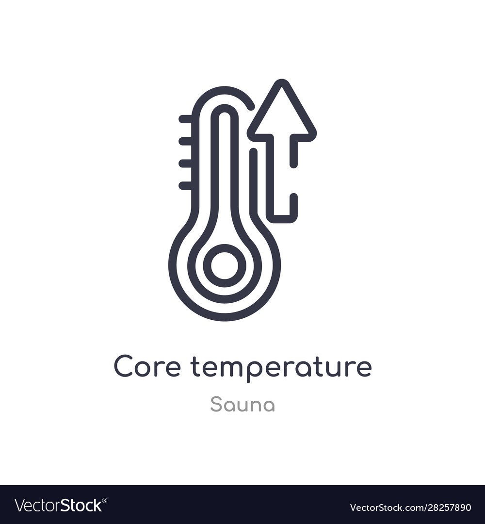 Core temperature outline icon isolated line from