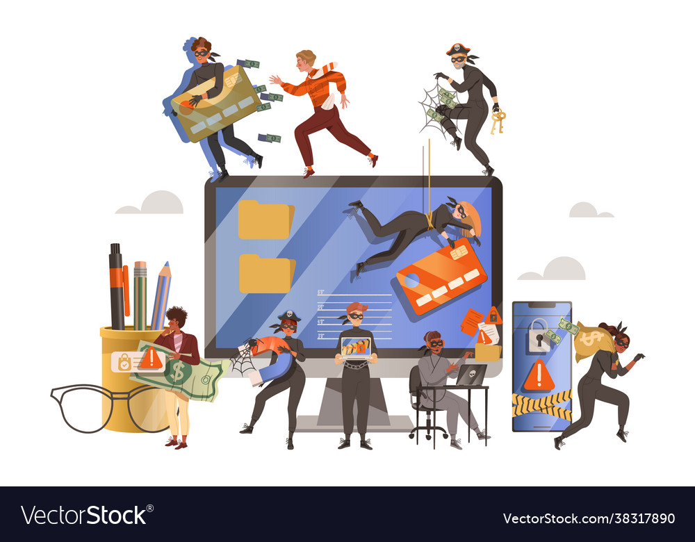 Cybercriminal committing network and computer