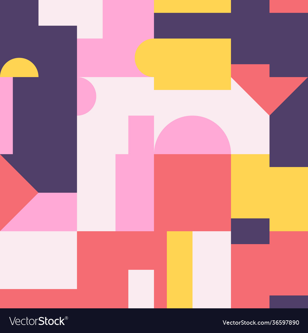 Deconstructed abstract pattern design vector image Deconstructed abstract pattern design