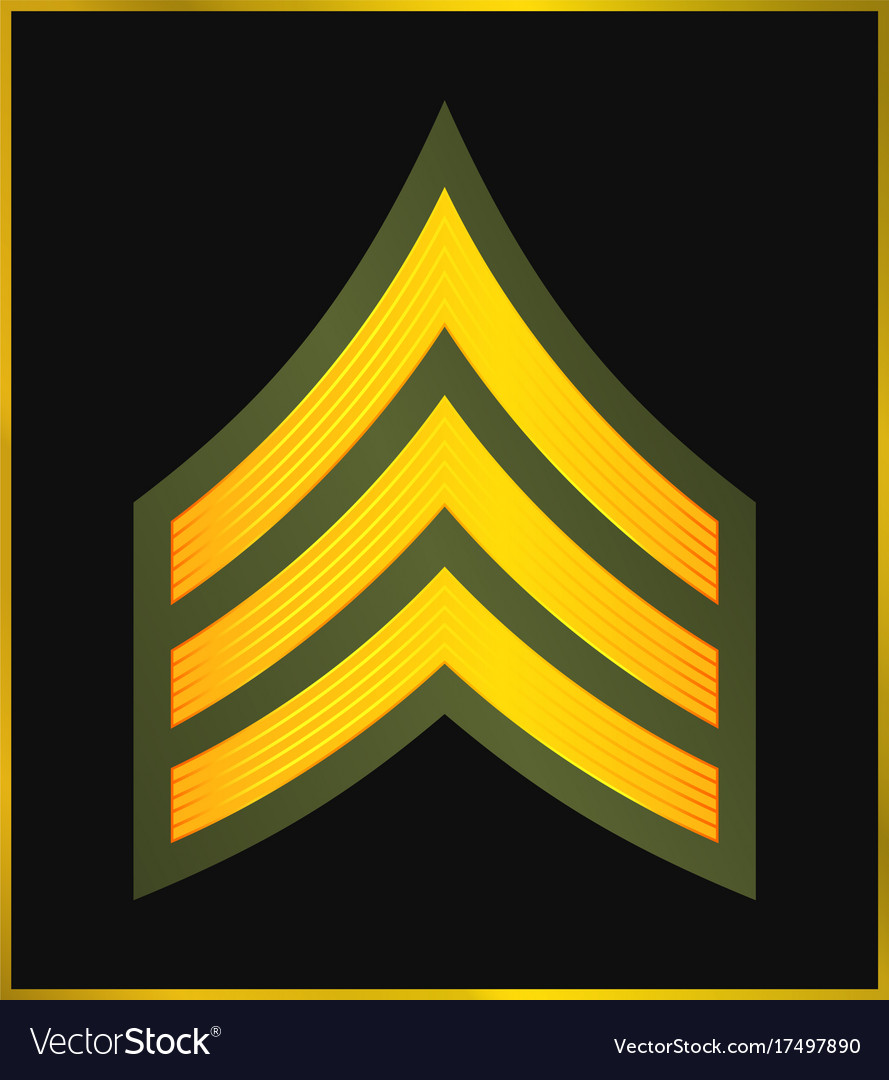 Military ranks and insignia stripes chevrons Vector Image