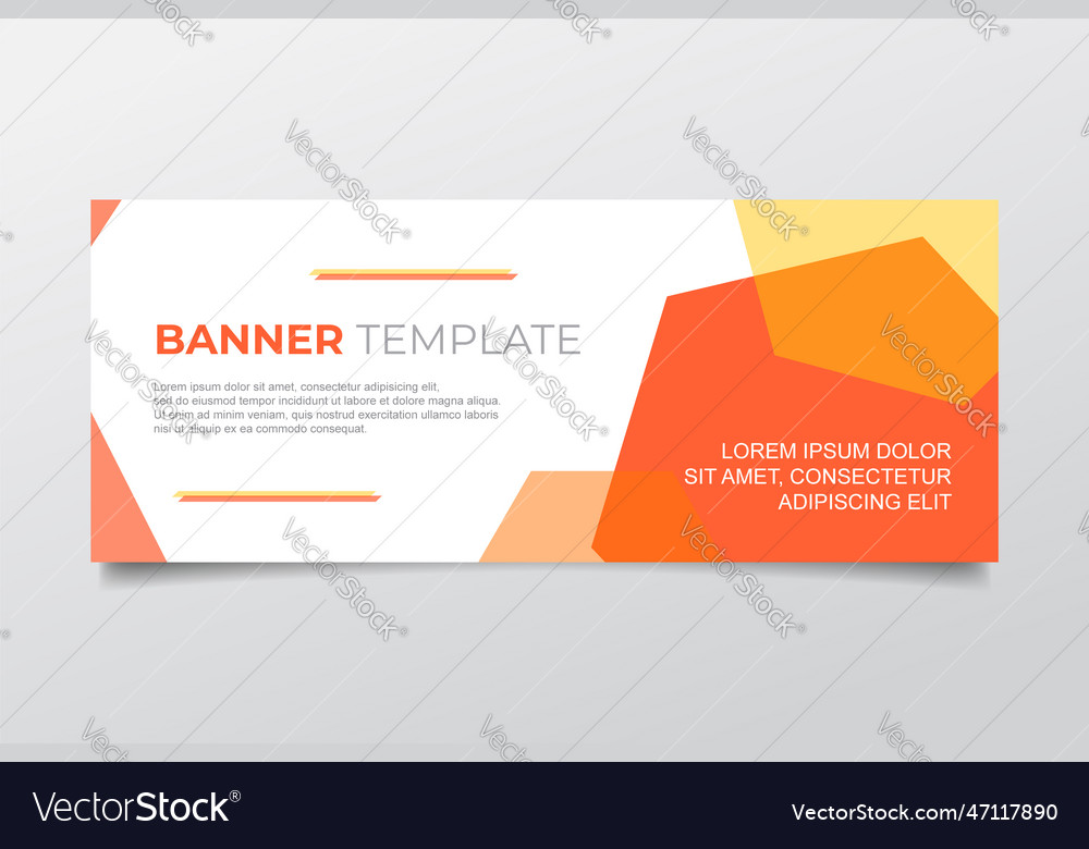 Modern web banner with text template