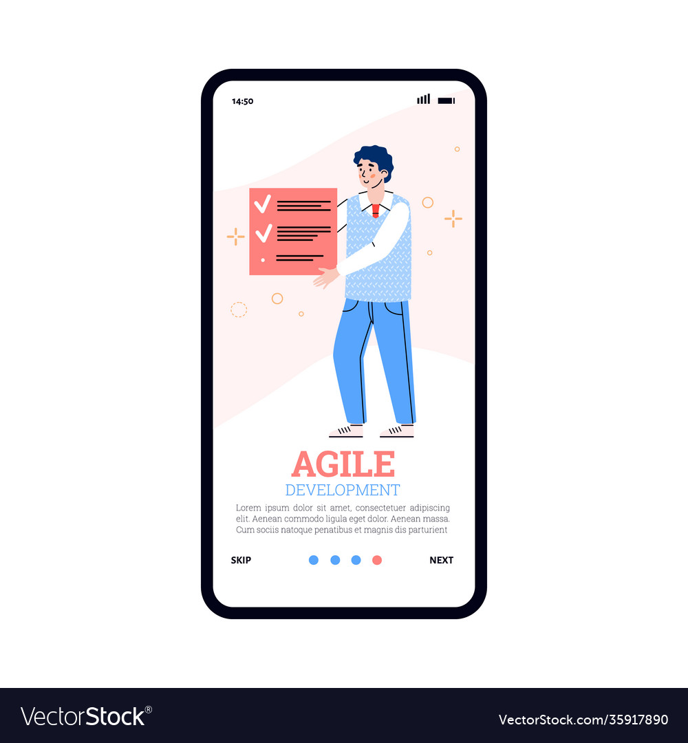 Onboarding page for agile software development